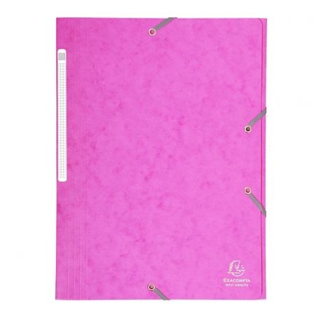 EXACOMPTA Carpeta de Gomas y Solapas Maxi Cartón A4 Fucsia EXACOMPTA Carpeta de Gomas y Solapas Maxi Cartón A4 Fucsia